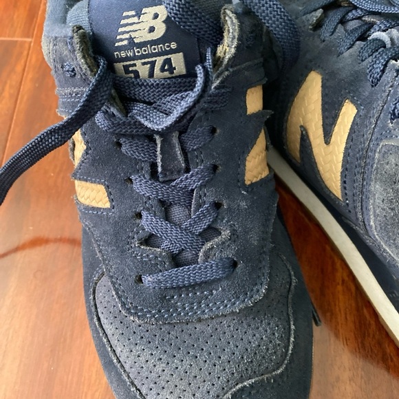 New Balance Shoes 574 Womens Size 7 WL574BWLP Blue Brown Encap Casual V-10 - Picture 6 of 8